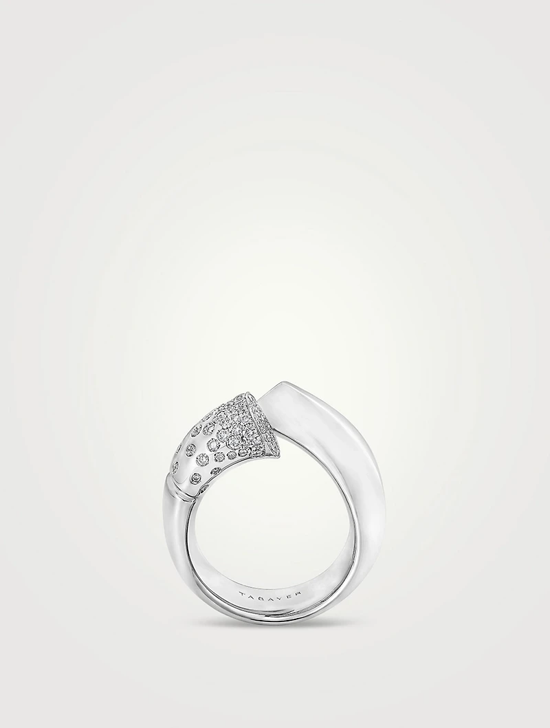 Oera 18K Gold Ring With Diamonds