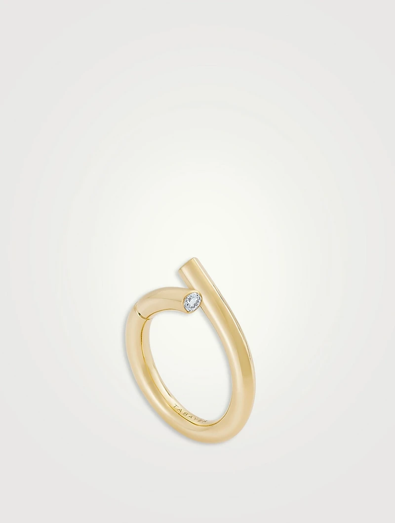 Oera 18K Gold Ring With Diamond