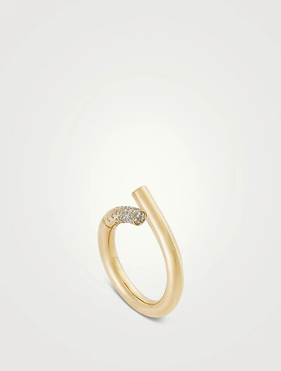 Oera 18K Gold Ring With Diamonds