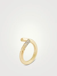 Oera 18K Gold Ring With Diamonds
