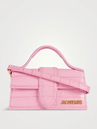 Le Bambino Croc-Embossed Leather Envelope Bag