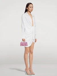 Le Bambino Croc-Embossed Leather Envelope Bag