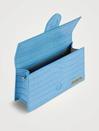 Le Grand Bambino Croc-Embossed Leather Envelope Bag
