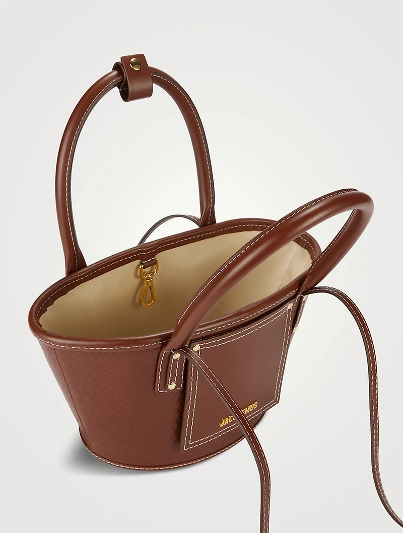 Le Petit Panier Soli Leather Basket Bag