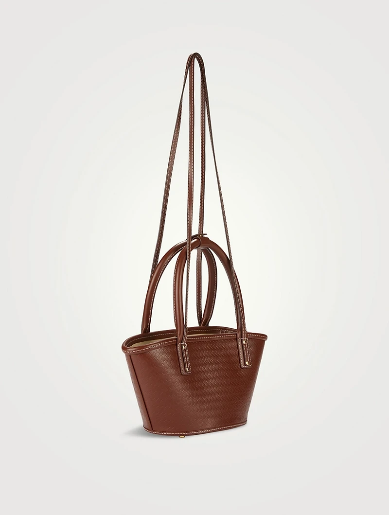Le Petit Panier Soli Leather Basket Bag