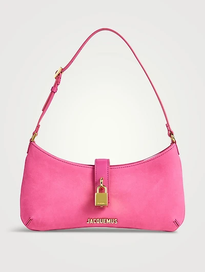Le Bisou Cadenas Suede Shoulder Bag