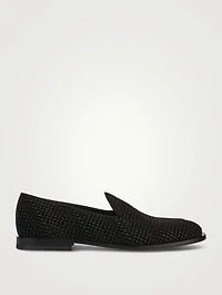 Velvet Logo Loafers