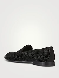 Velvet Logo Loafers
