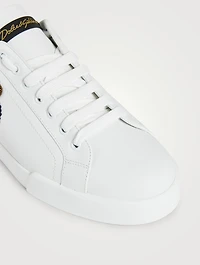 Portofino Leather Sneakers With Crown Patch