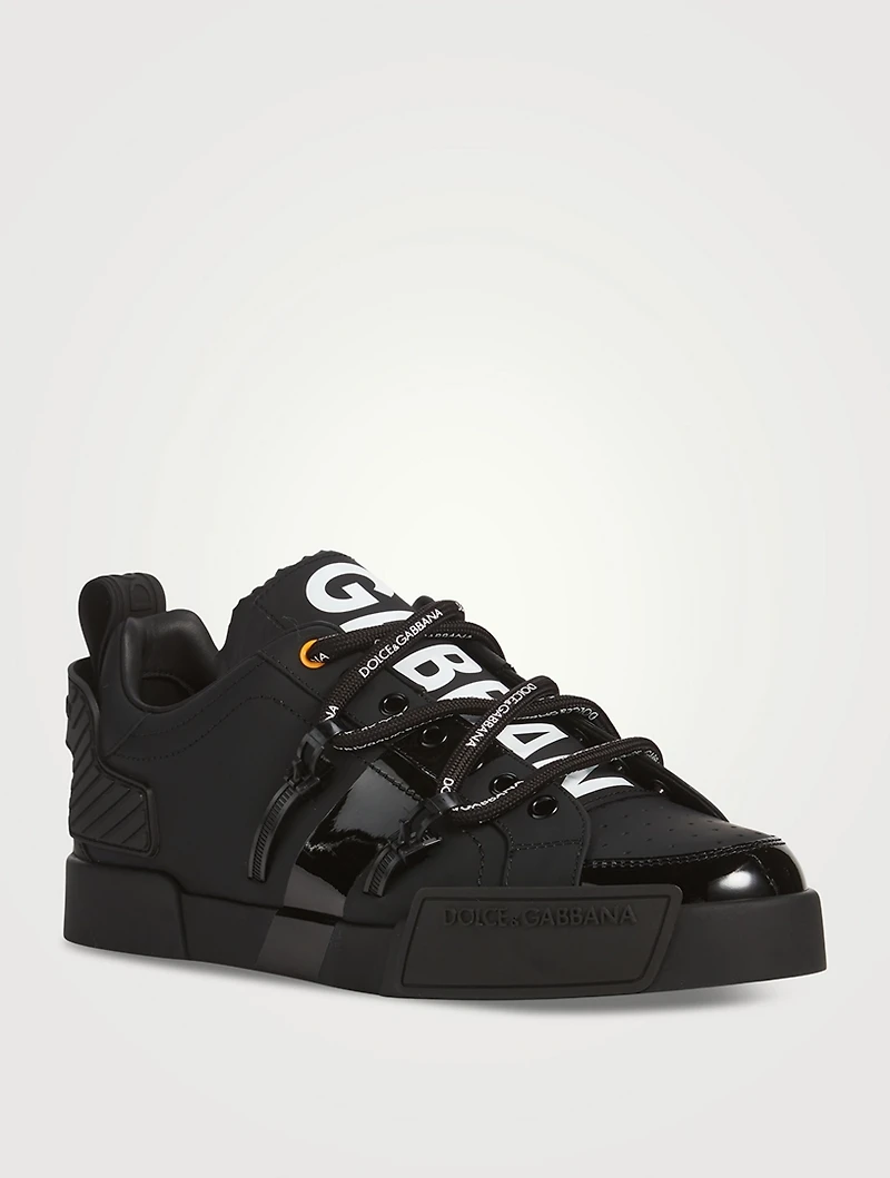 Portofino Leather Sneakers With Patent