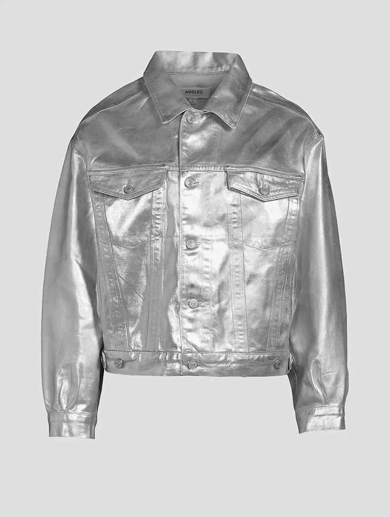 Charli Oversized Foil Denim Jacket