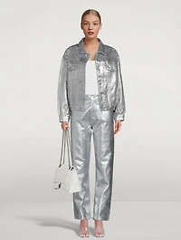 Charli Oversized Foil Denim Jacket