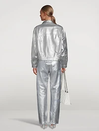 Charli Oversized Foil Denim Jacket