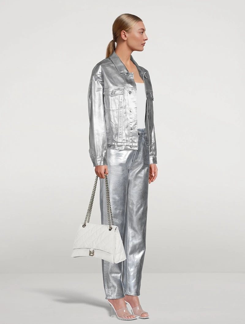 Charli Oversized Foil Denim Jacket