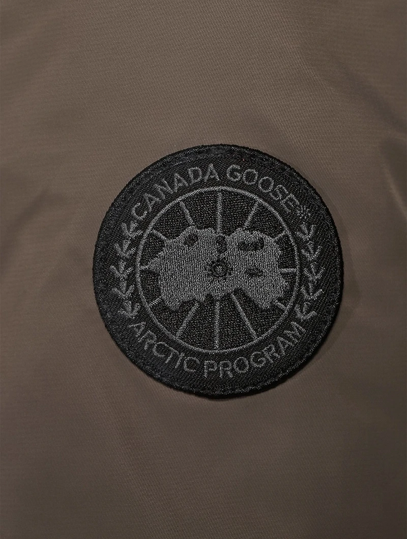 Everleigh Down Performance Satin Bomber Jacket