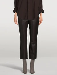 Jolene High-Rise Straight Recycled Leather Jeans