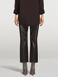 Jolene High-Rise Straight Recycled Leather Jeans