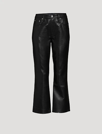 Isola Cropped Bootcut Recycled Leather Jeans
