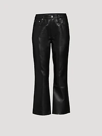 Isola Cropped Bootcut Recycled Leather Jeans