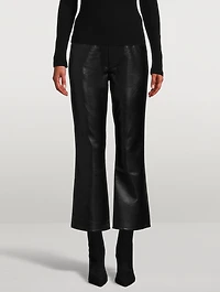 Isola Cropped Bootcut Recycled Leather Jeans