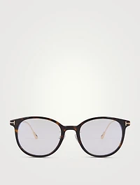 Round Optical Glasses With Blue Block Lenses