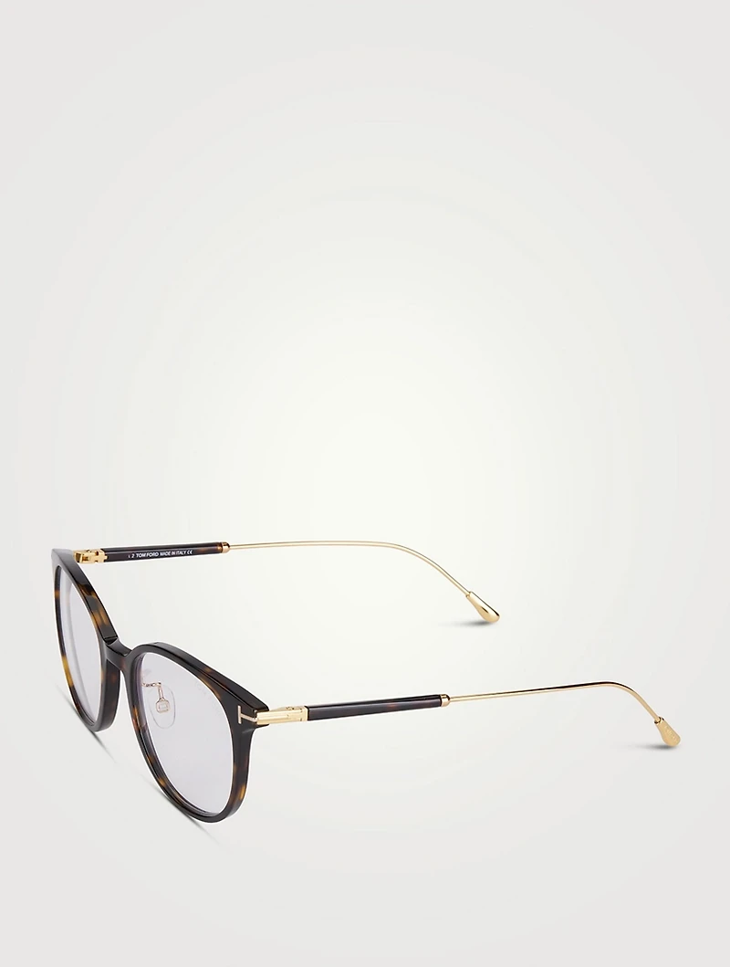 Round Optical Glasses With Blue Block Lenses