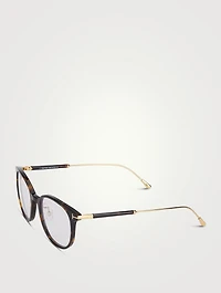 Round Optical Glasses With Blue Block Lenses
