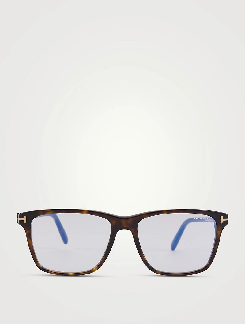 Rectangular Optical Glasses With Blue Block Lenses