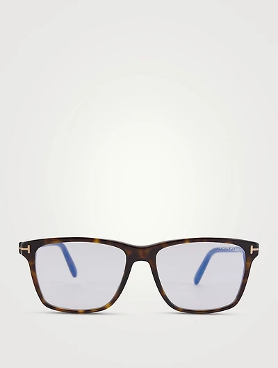 Rectangular Optical Glasses With Blue Block Lenses