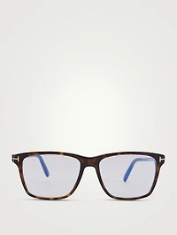 Rectangular Optical Glasses With Blue Block Lenses