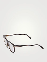 Rectangular Optical Glasses With Blue Block Lenses