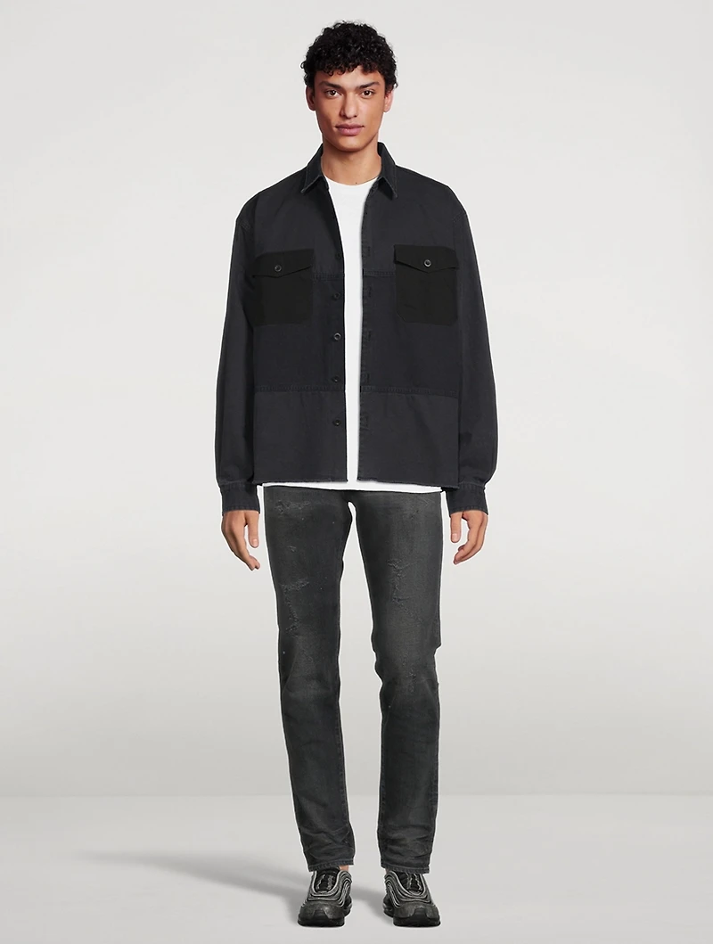 Paneled Military Hemi Shirt
