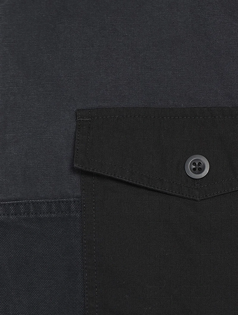 Paneled Military Hemi Shirt