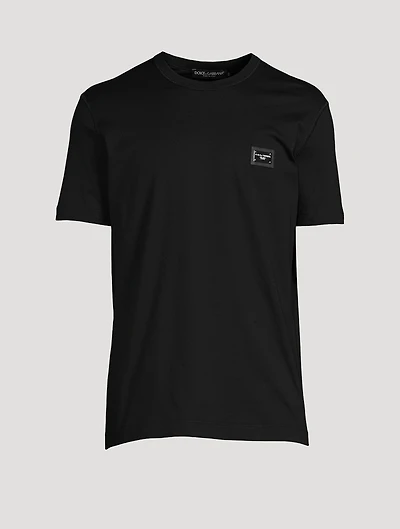 Cotton T-Shirt With Logo Tag
