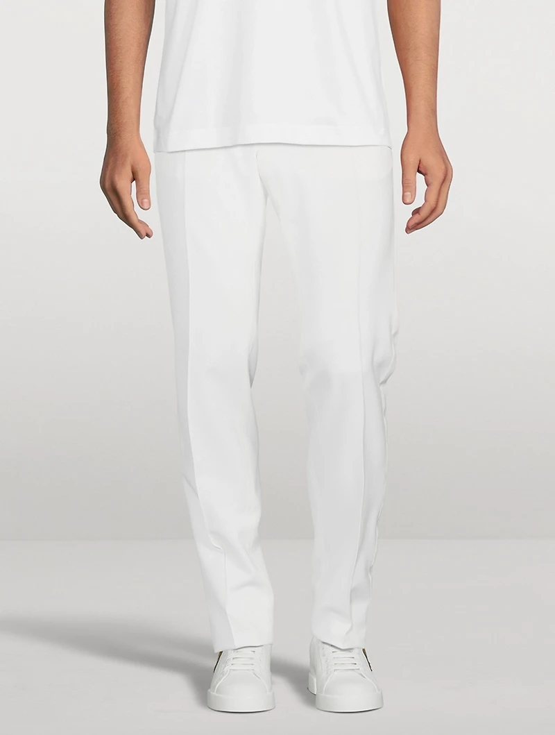 Wool And Silk Stretch Tuxedo Pants