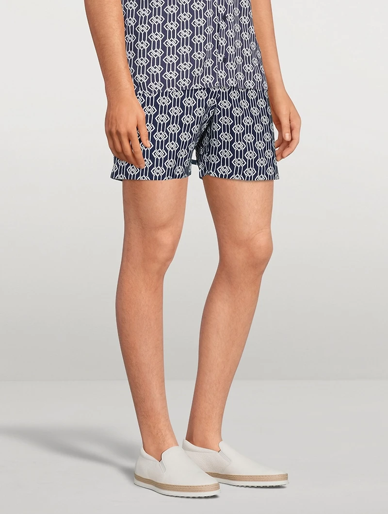 Bulldog X Jacquard Waypoint Mid-Length Swim Shorts