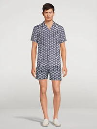 Bulldog X Jacquard Waypoint Mid-Length Swim Shorts