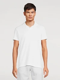 Felix Textured Cotton Polo Shirt With Resort Collar