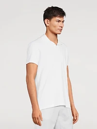 Felix Textured Cotton Polo Shirt With Resort Collar