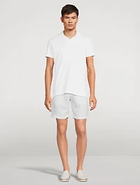 Felix Textured Cotton Polo Shirt With Resort Collar