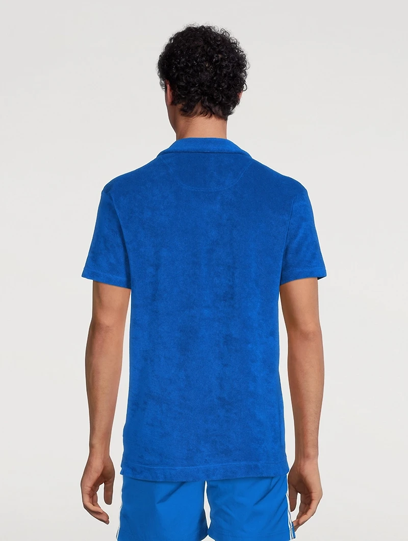 Terry Towelling Tailored Polo Shirt