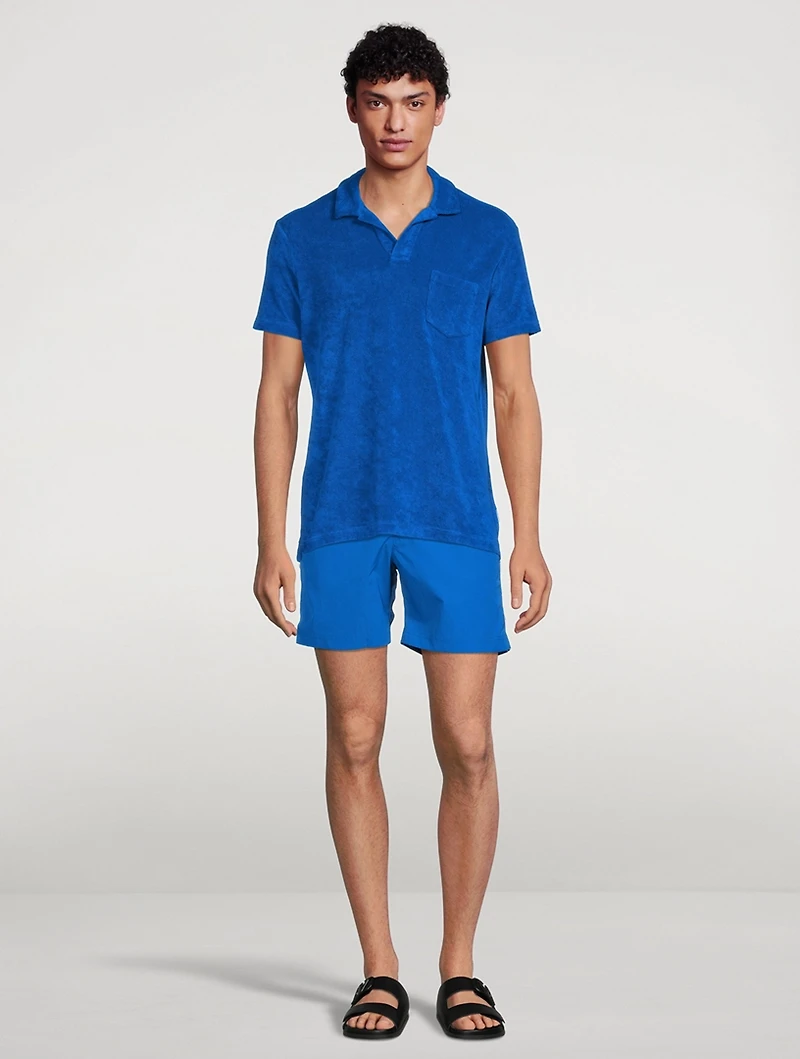 Terry Towelling Tailored Polo Shirt