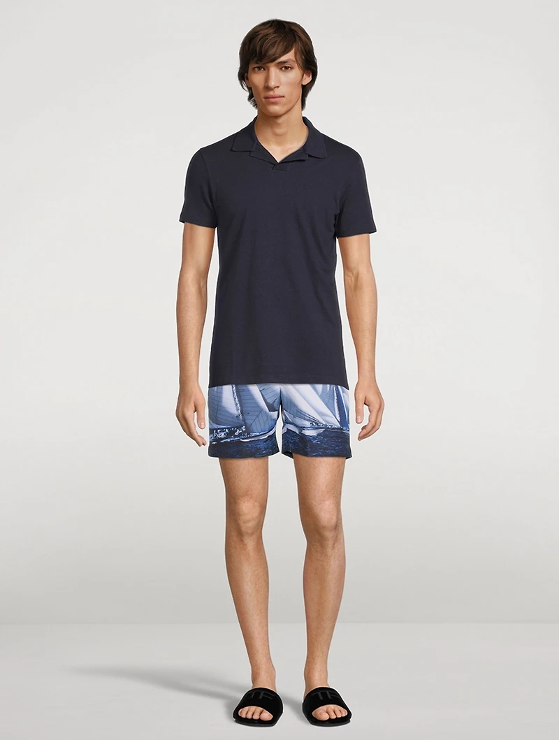 Bulldog Photographic Mid-Length Swim Shorts