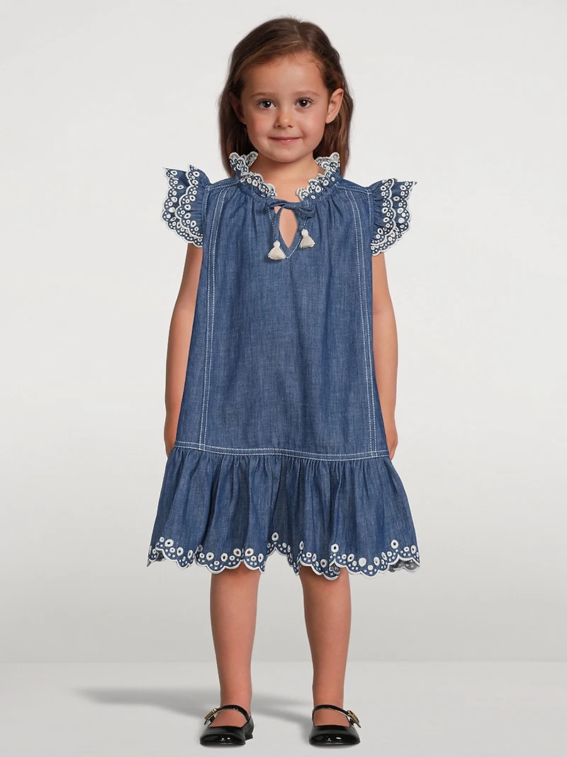 Tiggy Scallop Denim Dress