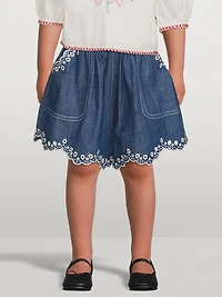 Tiggy Scallop Denim Shorts