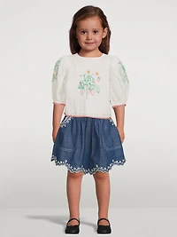 Tiggy Scallop Denim Shorts
