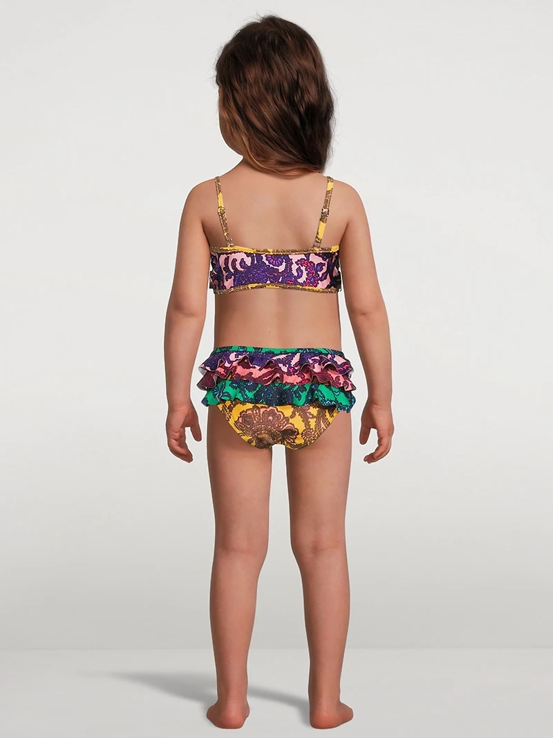 Tiggy Spliced Frill Two-Piece Bikini Set