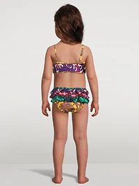 Tiggy Spliced Frill Two-Piece Bikini Set