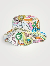 Cotton Bucket Hat Love to Dream Print