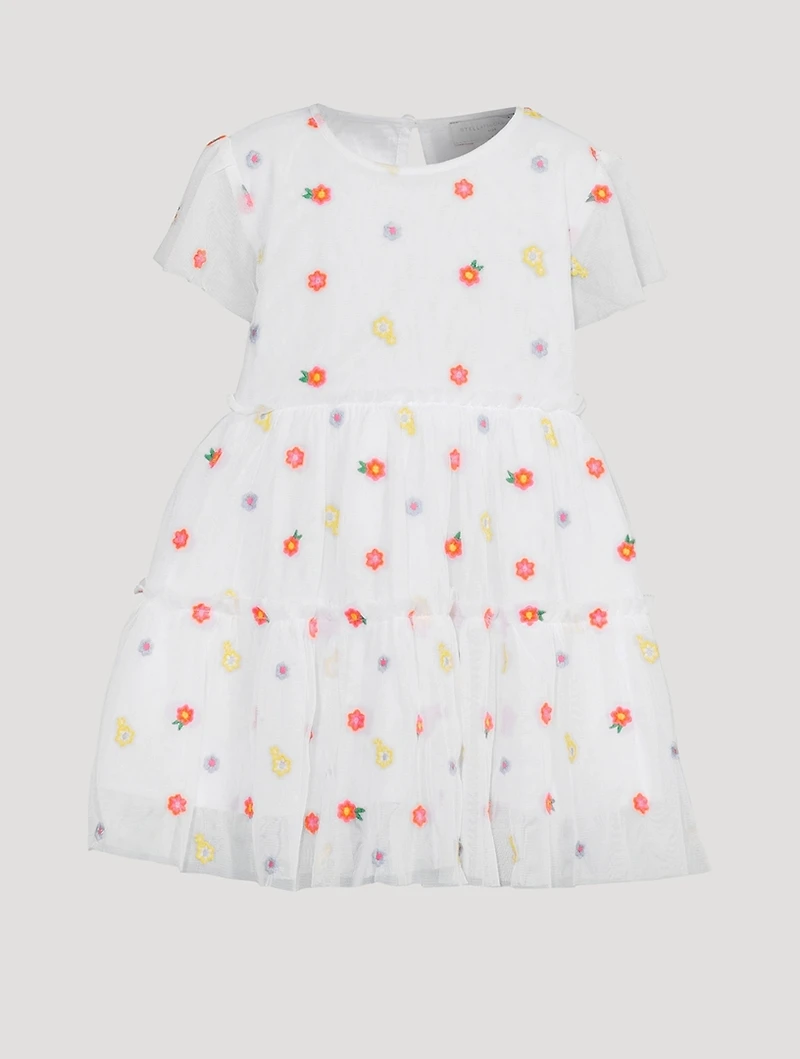 Floral Print Tulle Dress